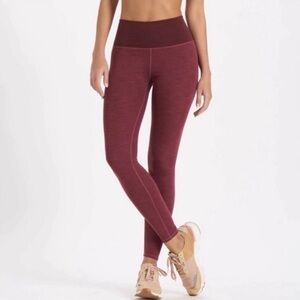 Vuori Lux Rib Studio Legging High Rise Size Small Red Cedar Gym Workout Yoga